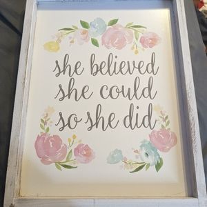 ❤️SHE BELIEVED SHE COULD SO SHE DID WALL DECOR❤️